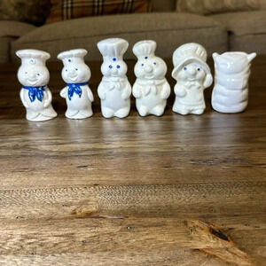 VTG The Pillsbury Company Doughboy Danbury Mint Salt & Pepper Shakers BUNDLE SET